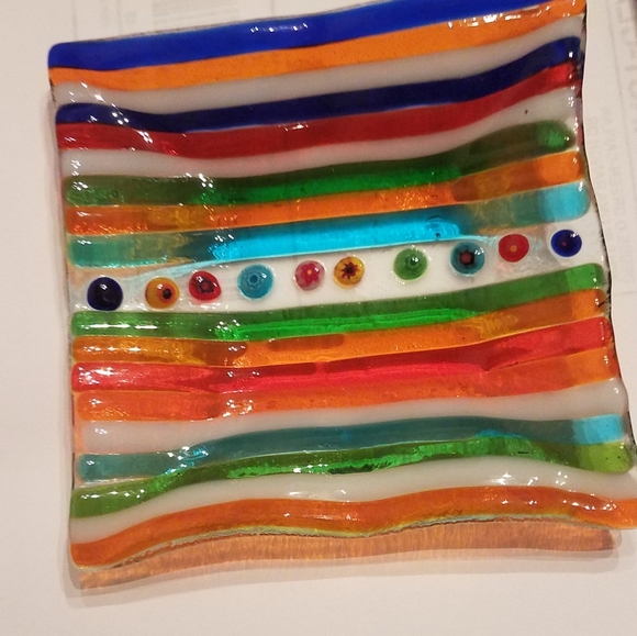 Set of 4 Murano Millefiori Glass Trinket Dishes - Picture 2 of 4